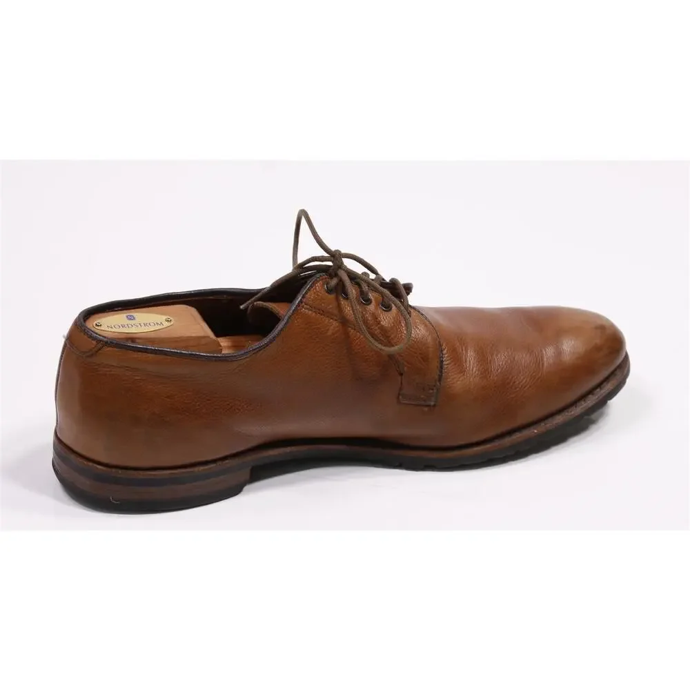 Allen Edmonds San Marco Brown Pebble Grain Leather Lace-Up Dress Shoes 13 D